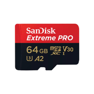 Kartë e memories SanDisk Extreme PRO, MicroSDXC, 64 GB, Class 10 + përshtatës SD