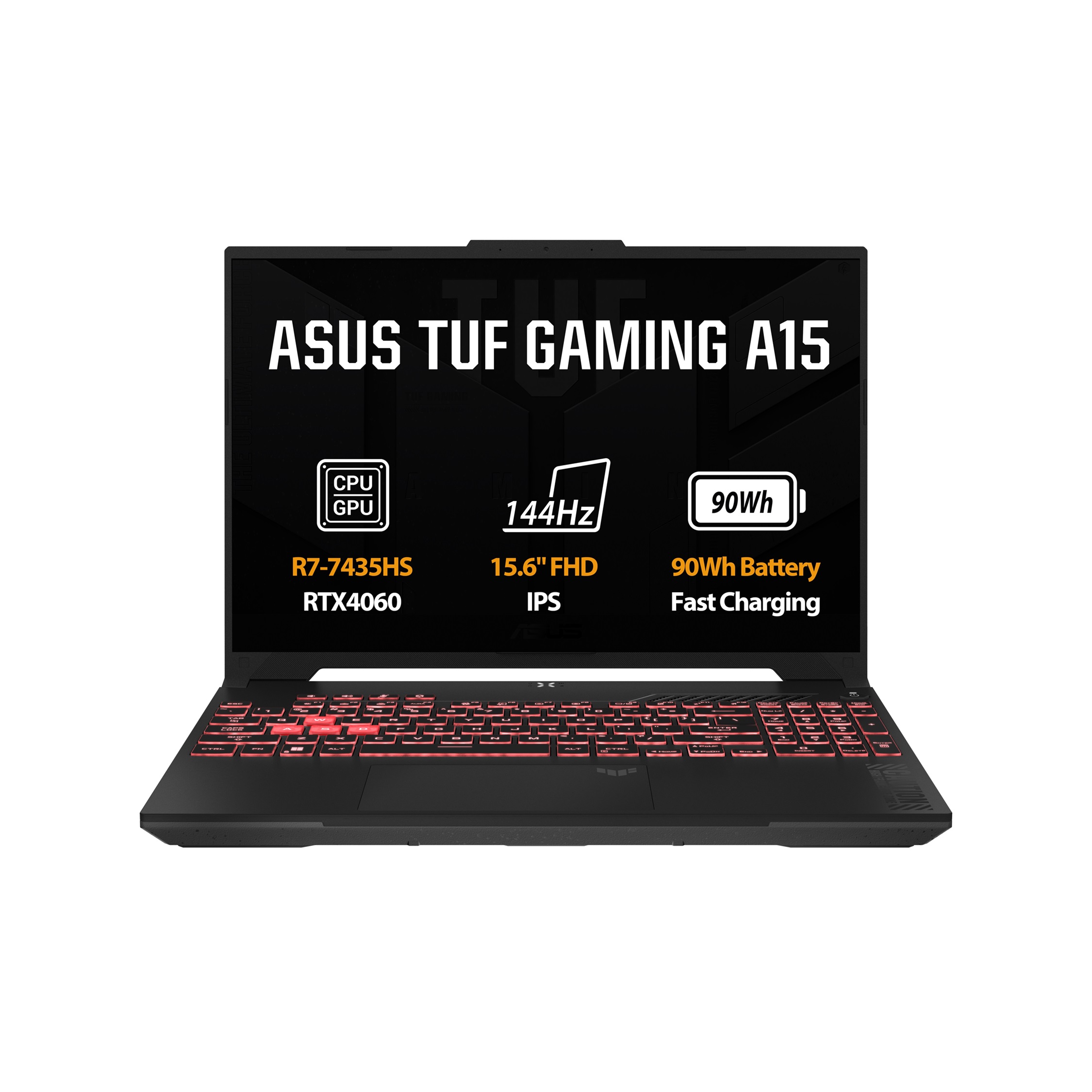 Laptop ASUS TUF Gaming A15, 15.6", AMD Ryzen 5 7535HS, 16GB RAM, 512GB SSD, i zi