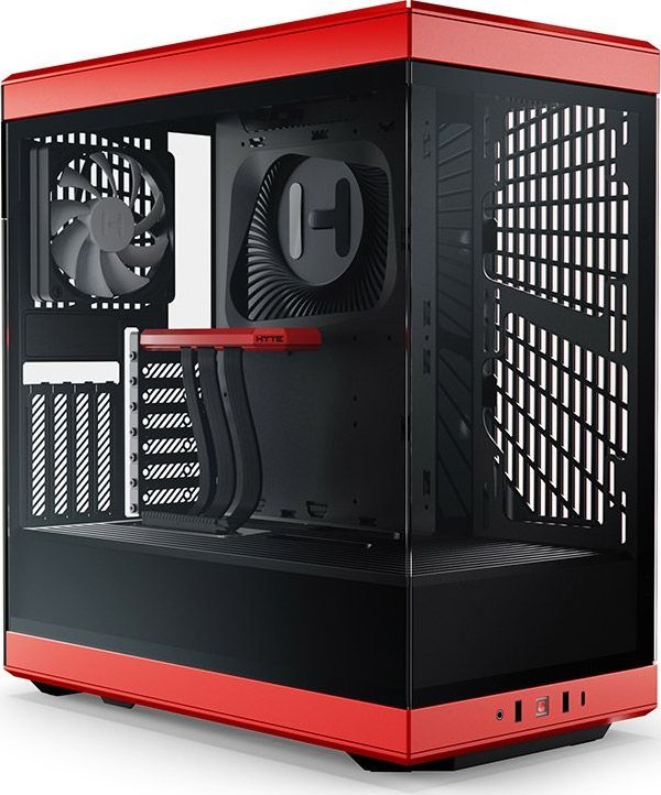 Куќиште за компјутер Hyte Y40, Црна dhe црвена, Midi Tower