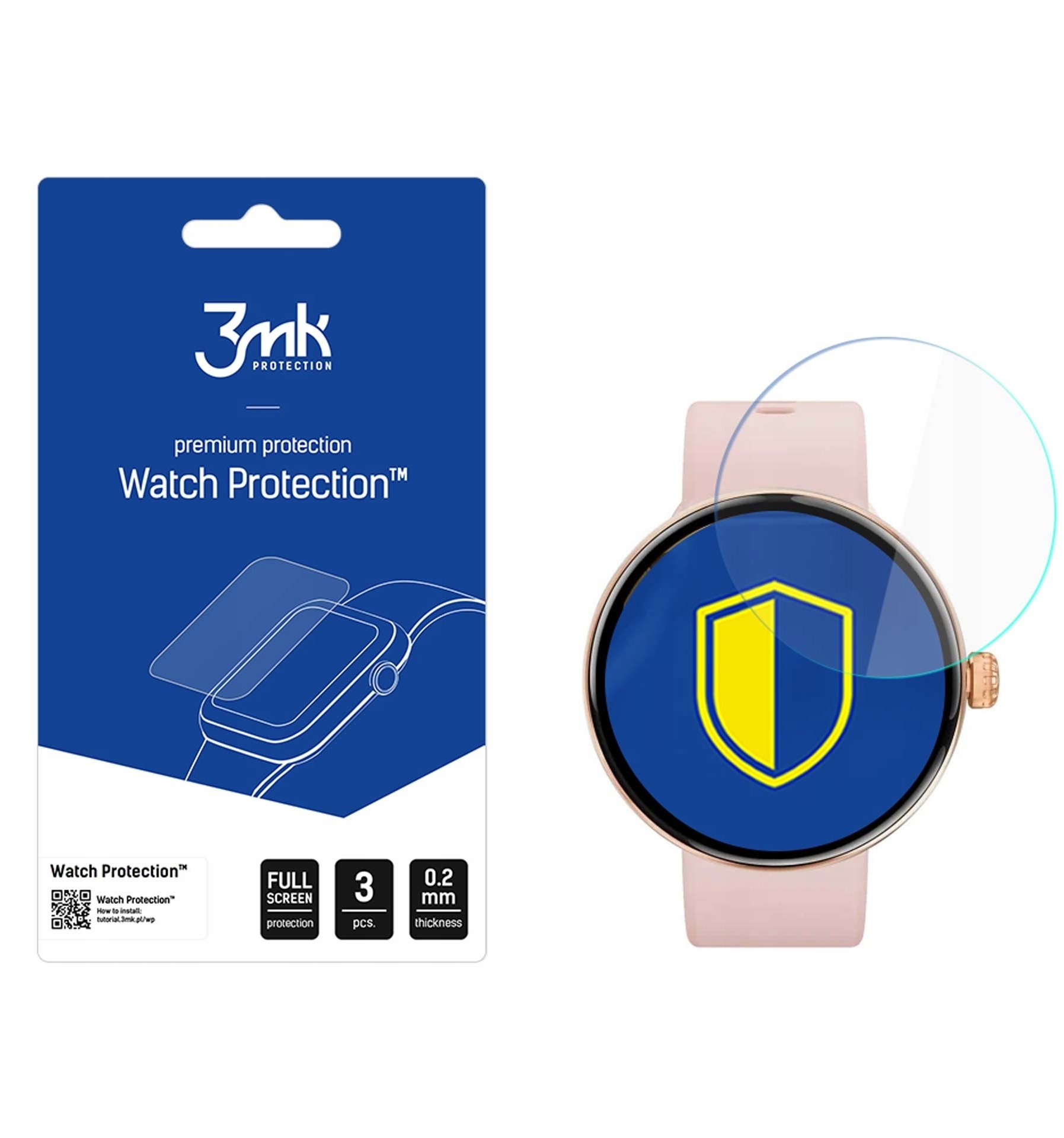 Mbrojtëse ekrani për orë smart 3mk Watch Protection ARC, për Apple Watch 11 42mm, transparente
