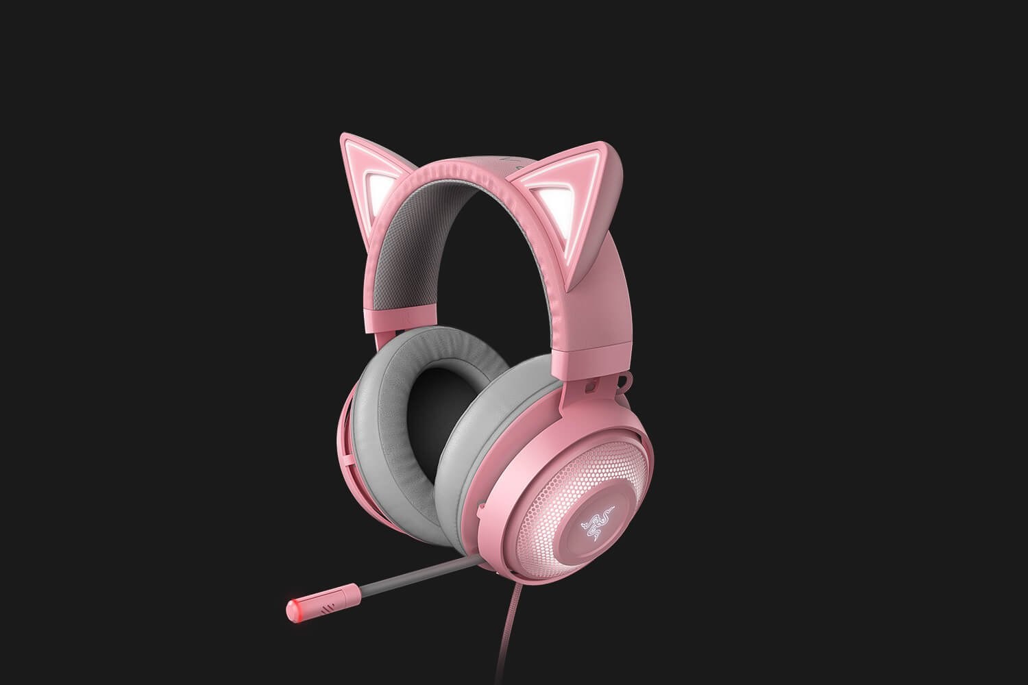 Kufje lojërash Razer Kraken Kitty Edition, USB, RGB, rozë