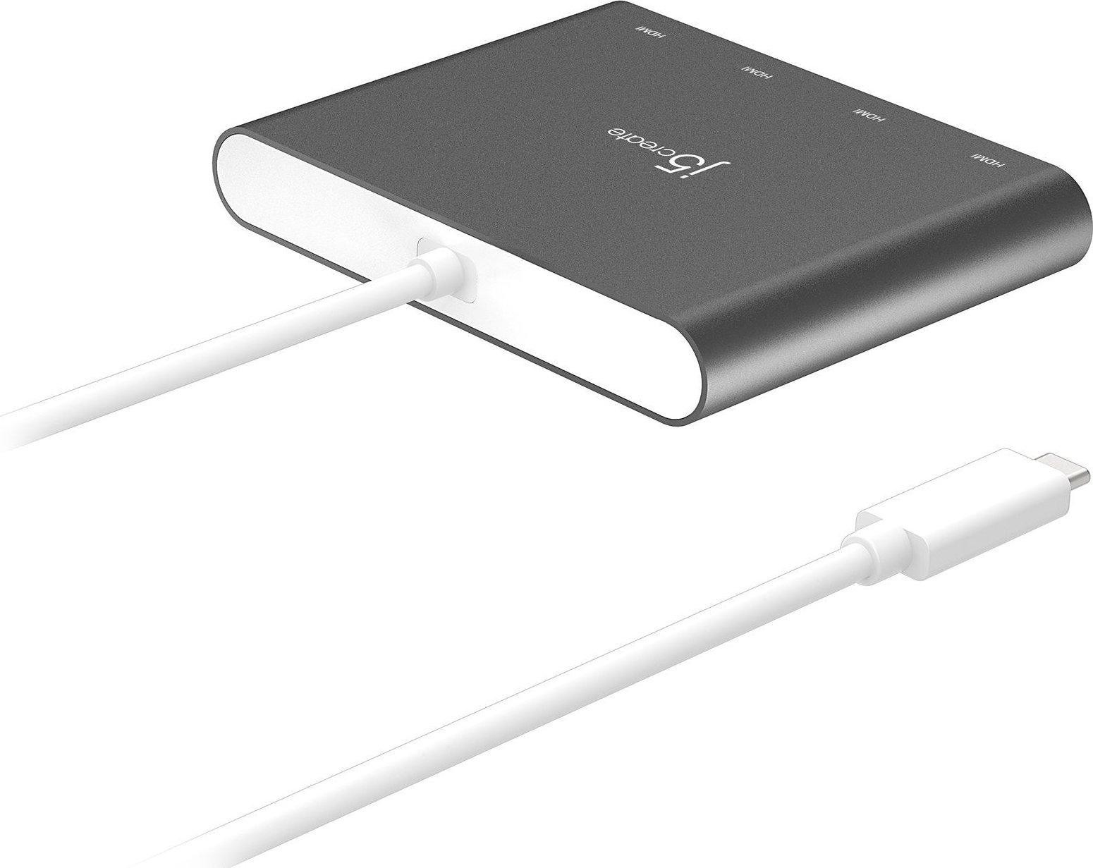 Stacion dokimi j5create JCA366-N, USB-C, deri 4 ekrane HDMI, i bardhë