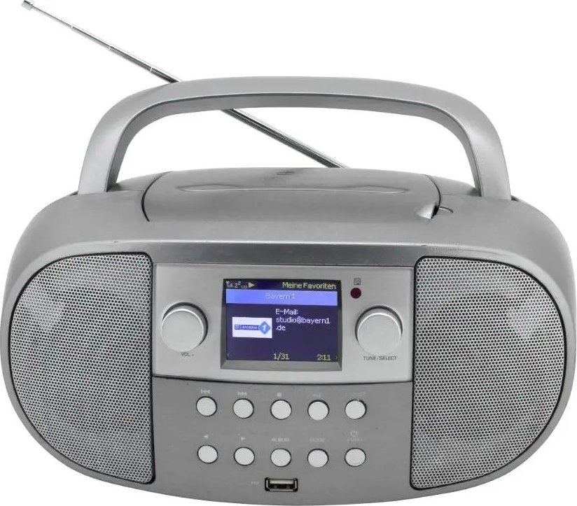 Radio tavoline Soundmaster SCD7600TI, internet radio DAB+ FM CD USB Bluetooth, gri grafit