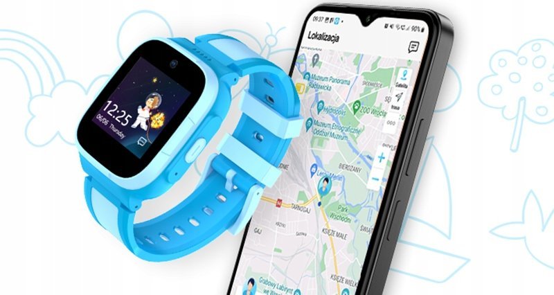 Smartwatch myPhone CareWatch Kid, 4G LTE, GPS, blu