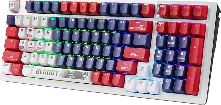 Tastierë mekanike A4TECH Bloody S98, 98 taste, RGB, blu Navy