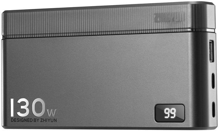 Power bank Zhiyun Molus 130W, ekran digjital, USB C, i zi