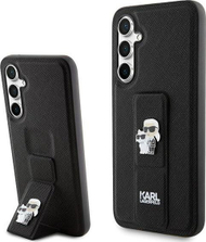 Mbulesë telefoni Karl Lagerfeld për Samsung Galaxy S23 FE, Saffiano Grip Stand, e zezë