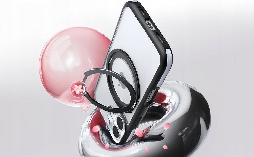 Mbështjellës telefoni Torras Ostand R Fusion për iPhone 16 Plus, mbrojtje e rritur, i zi