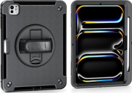 Mbulesë tableti 4smarts Rugged Case GRIP për iPad Pro 11 M4 2024, rezistente ndaj goditjeve, e zezë