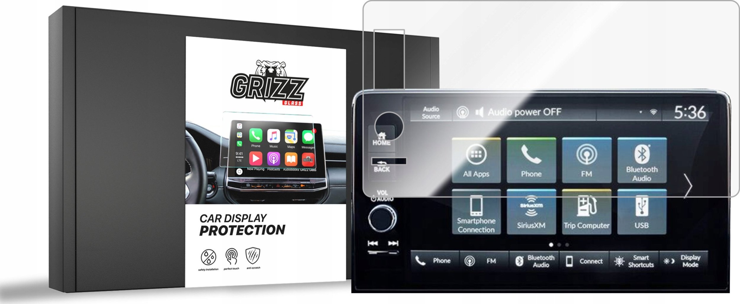 Film keramik ekrani GRIZZ për Honda Civic XI 9", 2021-2024, transparent