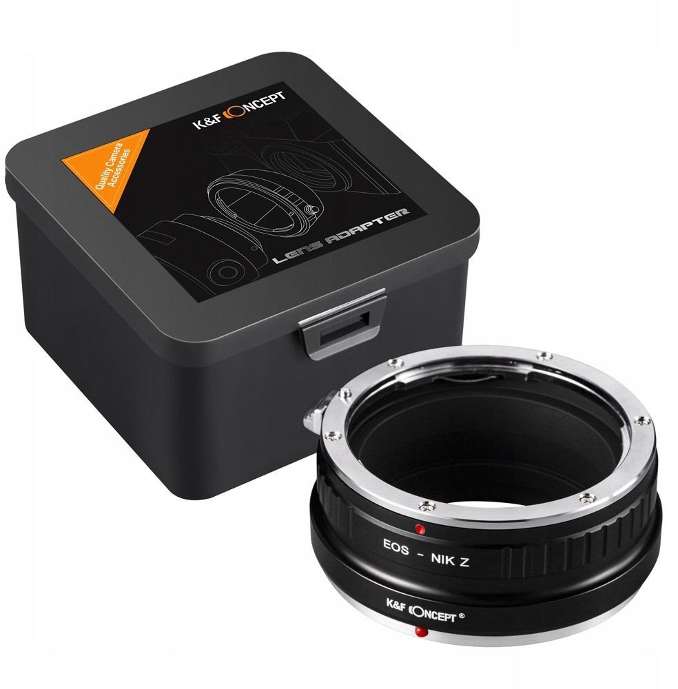 Adapter lente K&amp;F Concept EOS në Nikon Z, metalik, portokalli