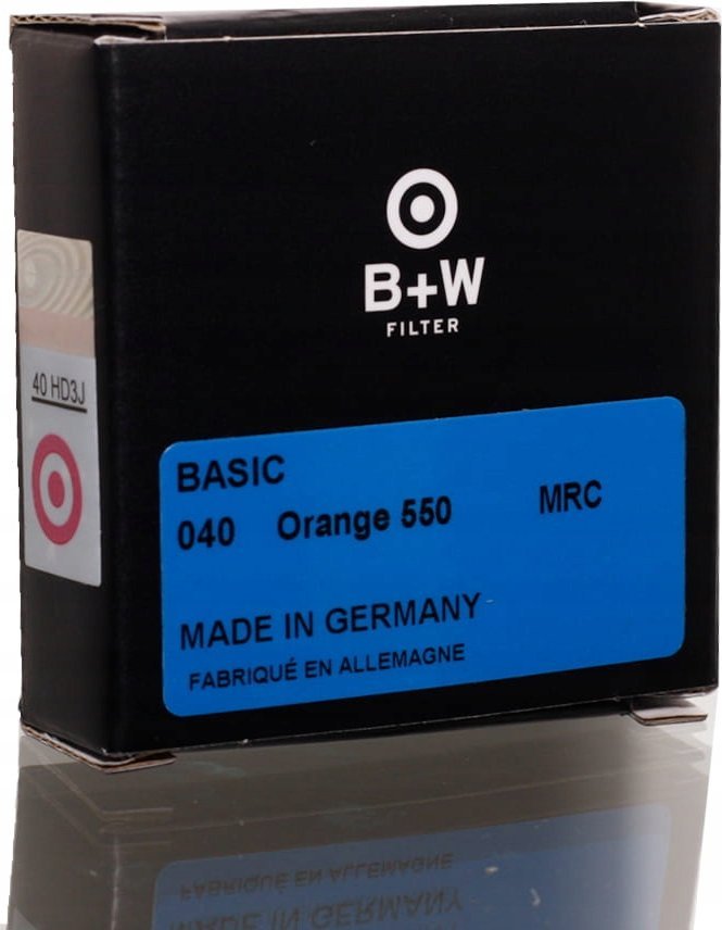 Фото филтер B+W 52mm Basic 040M MRC Orange 550, за камера, портокалов