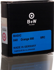 Фото филтер B+W 52mm Basic 040M MRC Orange 550, за камера, портокалов