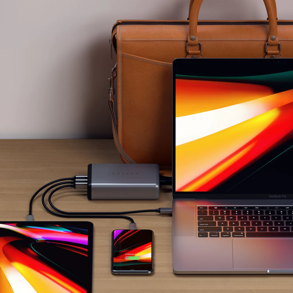 Karikues udhëtimi Satechi MultiPort USB-C, PD, QC 3.0, 108W, i hirtë