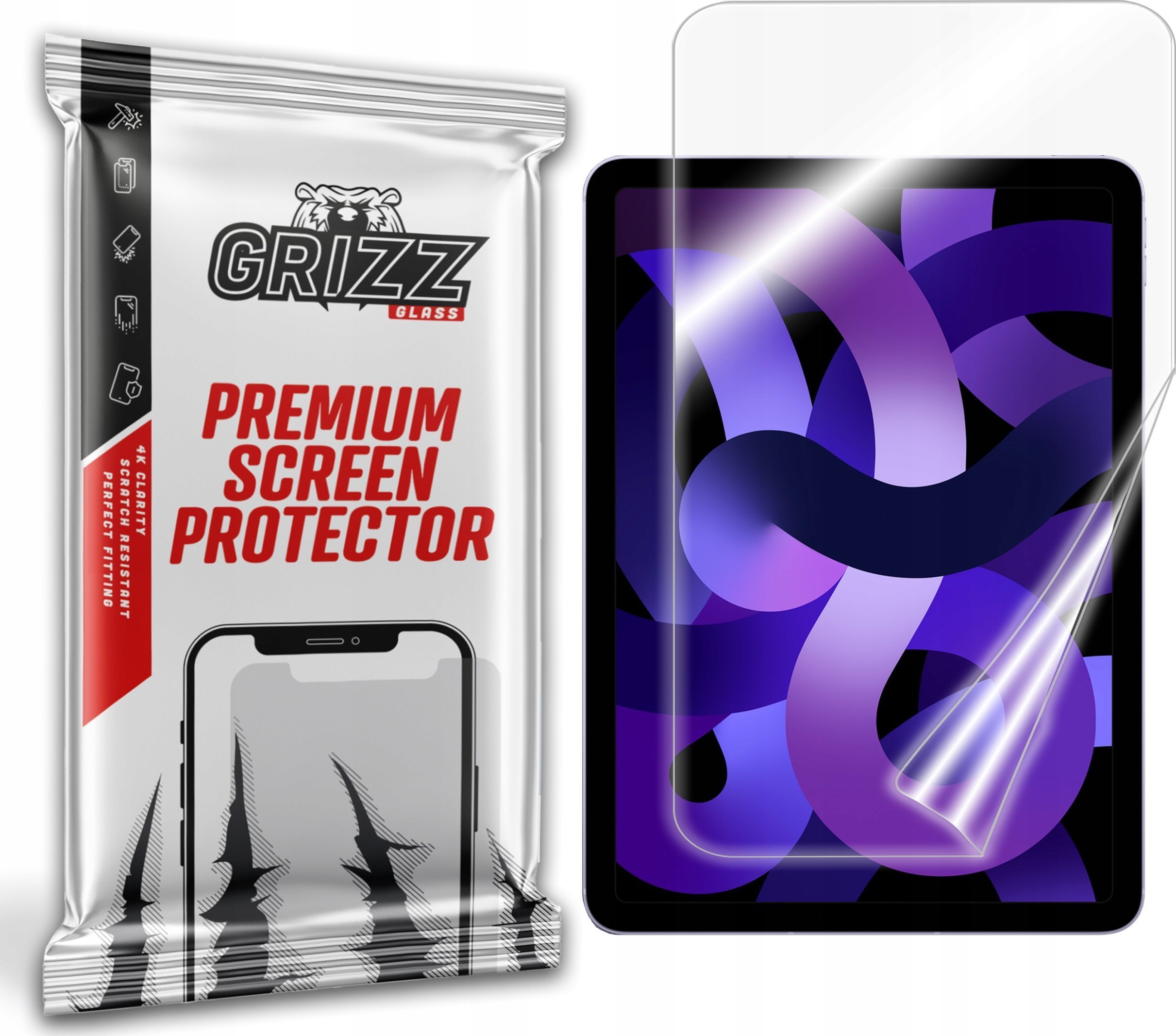 Mbrojtëse ekrani GrizzGlass CeramicFilm Apple iPad Air 10.9 2022, qeramike, transparente
