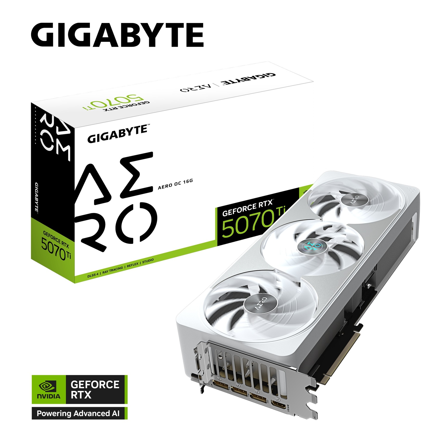 Kartelë grafike Gigabyte GeForce RTX 5070 Ti Aero OC, 16GB GDDR7