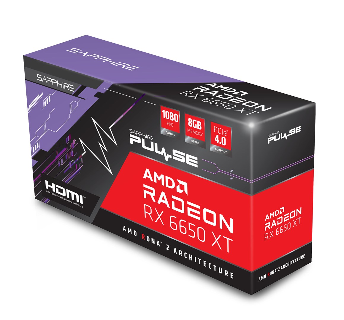 Kartelë grafike Sapphire Radeon RX 6650 XT Pulse, 8GB, e zezë