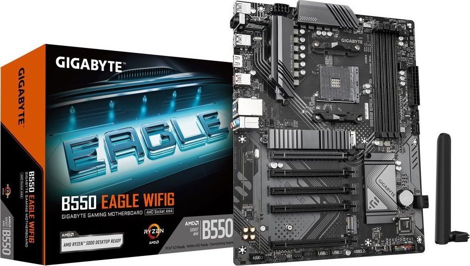 Pllakë amë Gigabyte B550 Eagle WiFi 6, ATX, DDR4, WiFi 6