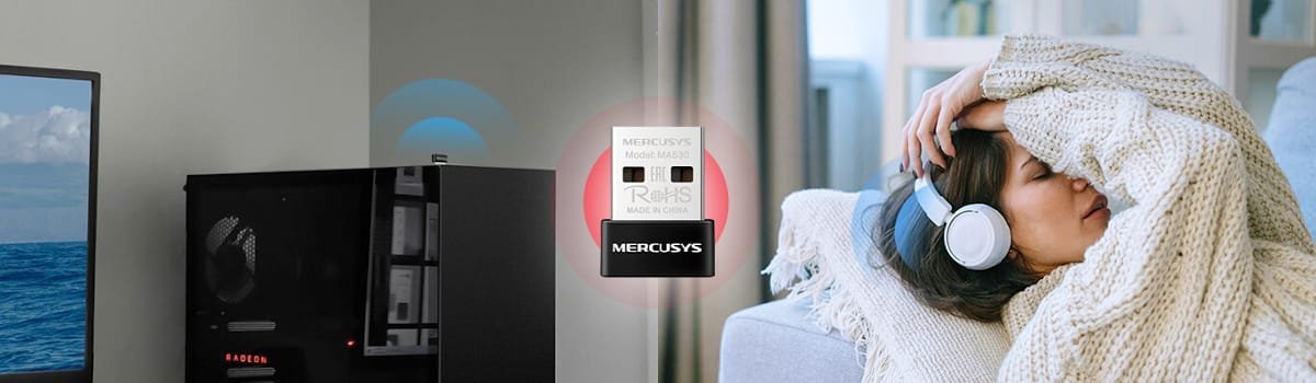 Adapter Bluetooth Mercusys MA530, USB Nano, Bluetooth 5.3, i zi