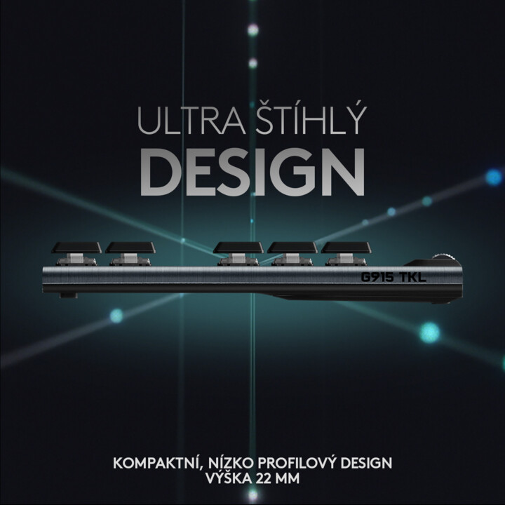 Tastierë Logitech G915 TKL Lightspeed, GL Tactile, US, e zezë