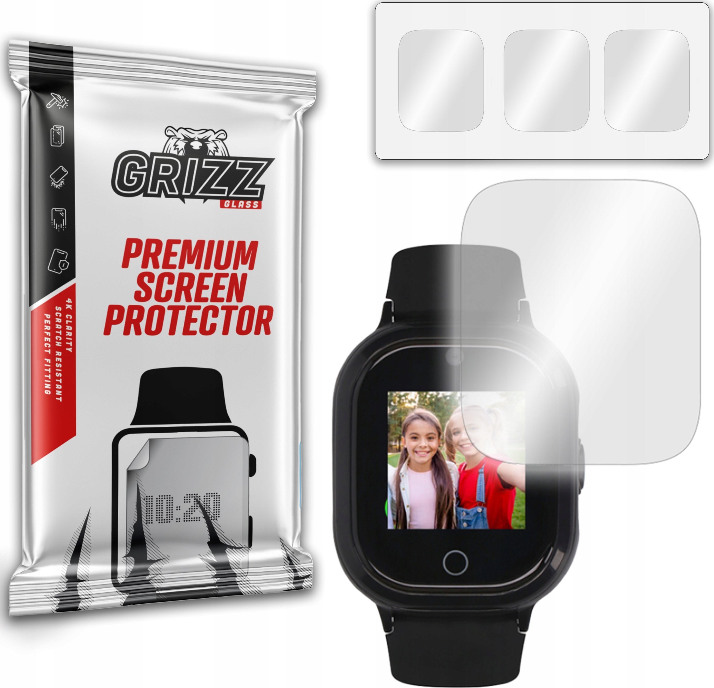 Mbrojtëse ekrani GrizzGlass Hydrogel për Grizz Locon Watch Lite, hidrogel fleksibël, transparencë e lartë, transparente