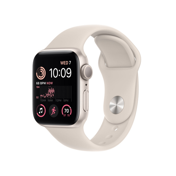 Apple Watch SE2 GPS 40mm, Starlight Aluminium Case me Starlight Sport Band, Regular