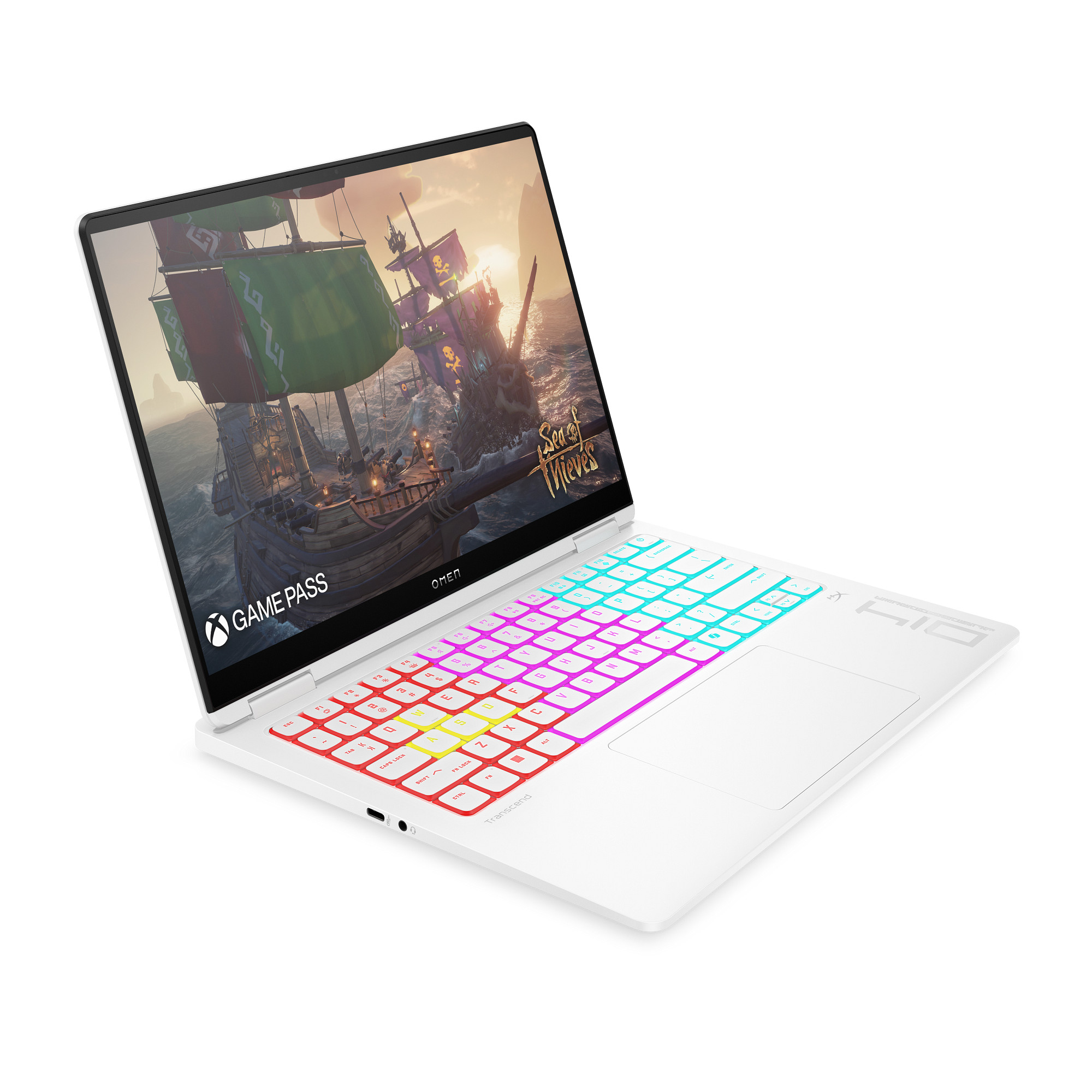 Laptop HP OMEN Transcend 14-fb1072nc, 14", Intel Core Ultra 7 255H, 32GB RAM, 1TB SSD, NVIDIA GeForce RTX 5060, i bardhë