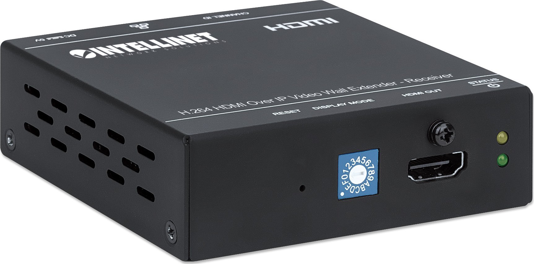 Marrës video audio Intellinet, deri 500 m, 1080p, i zi