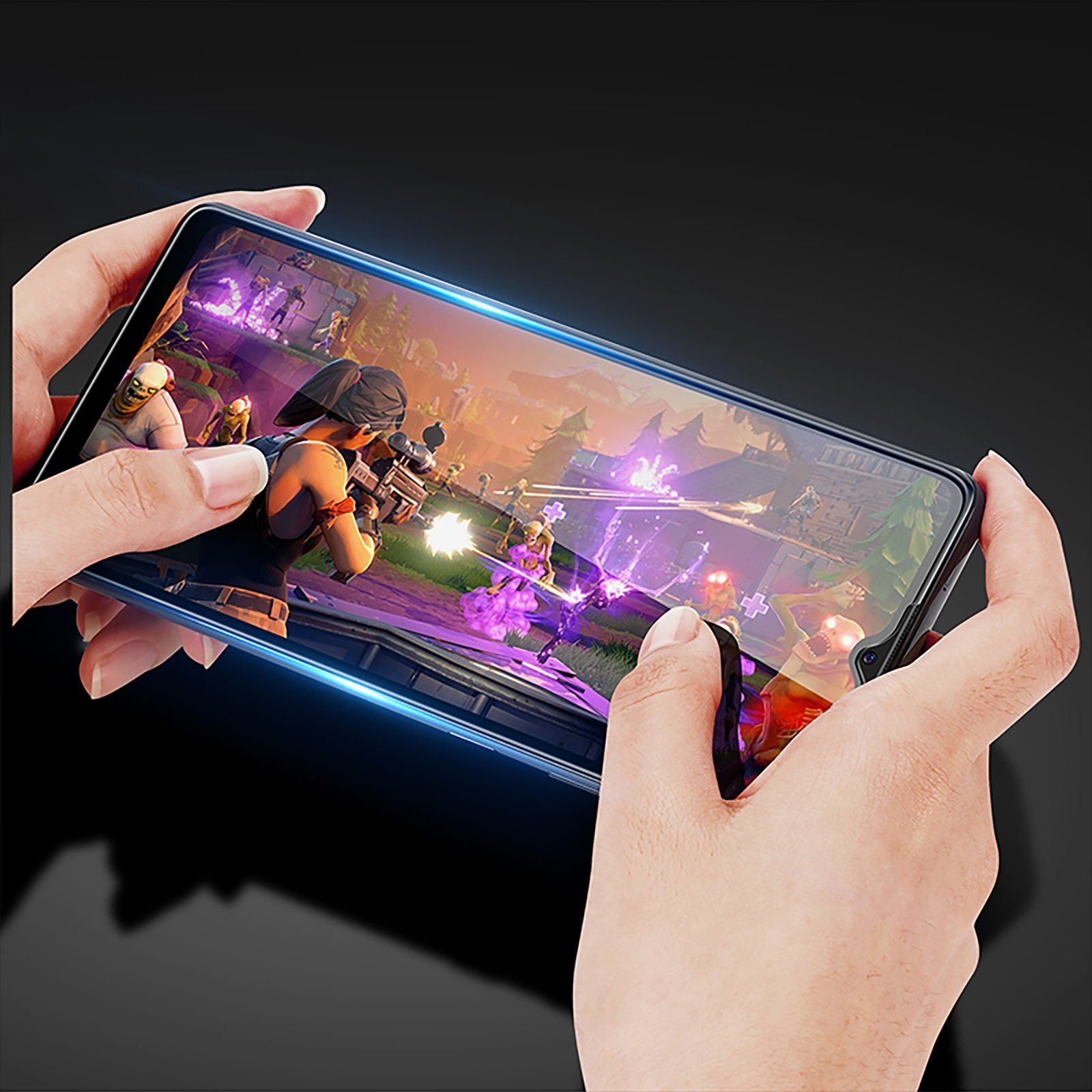 Xham mbrojtës Dux Ducis 9D për Vivo Y16 Y02s, case friendly, i zi