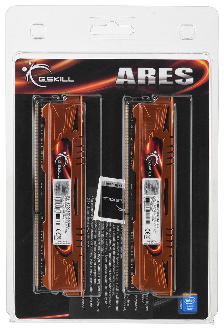 Memorie G.Skill Ares 16GB DDR3, 1600MHz, CL10