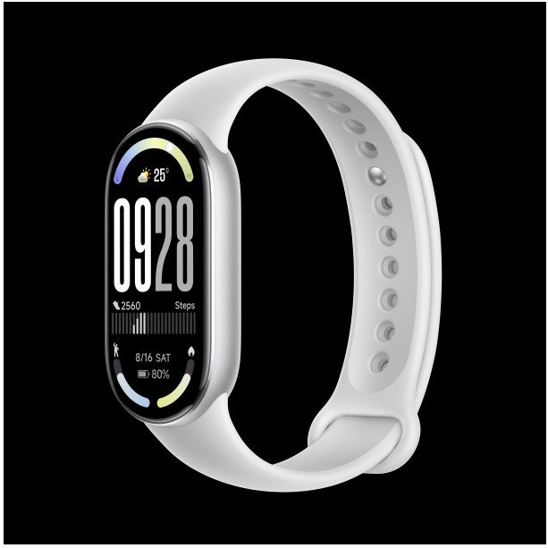 Xiaomi Smart Band 10 паметна нараквица, AMOLED екран, GPS, сребрена Glacier Silver