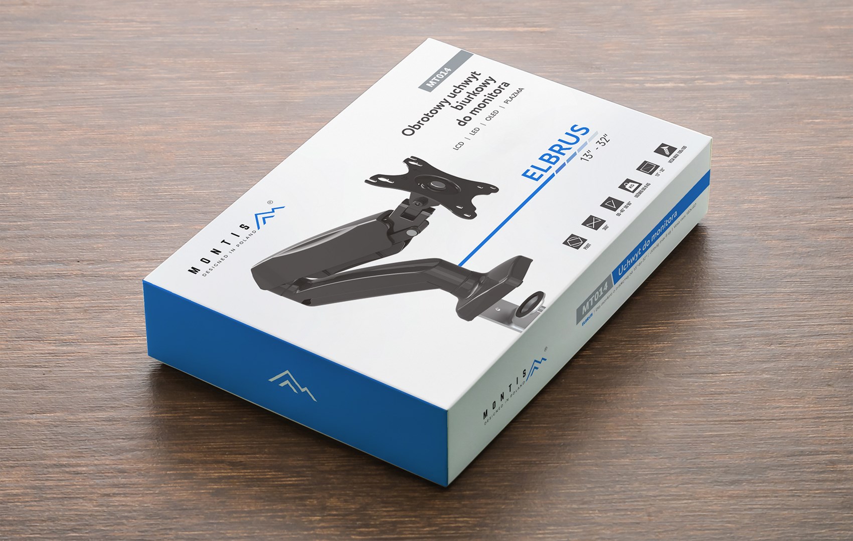 Mbajtëse tavoline për monitor Montis ELBRUS MT014, 13"-32", 8 kg, e zezë