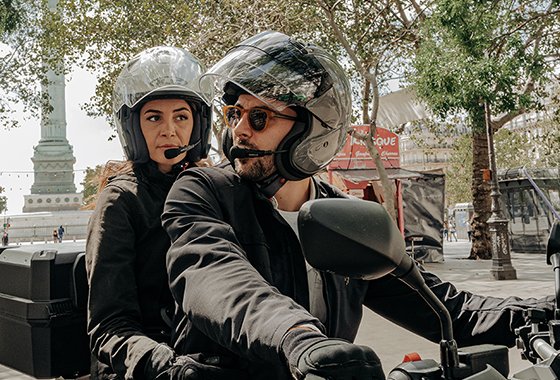 Sistem komunikimi për motoçikleta Sena 3S Plus Boom, Bluetooth 4.1, Interkom 400m, i zi