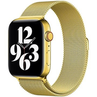 Rrip çeliku Eternico Elegance Milanese për Apple Watch, 42mm 44mm 45mm Ultra 49mm, ngjyrë ari