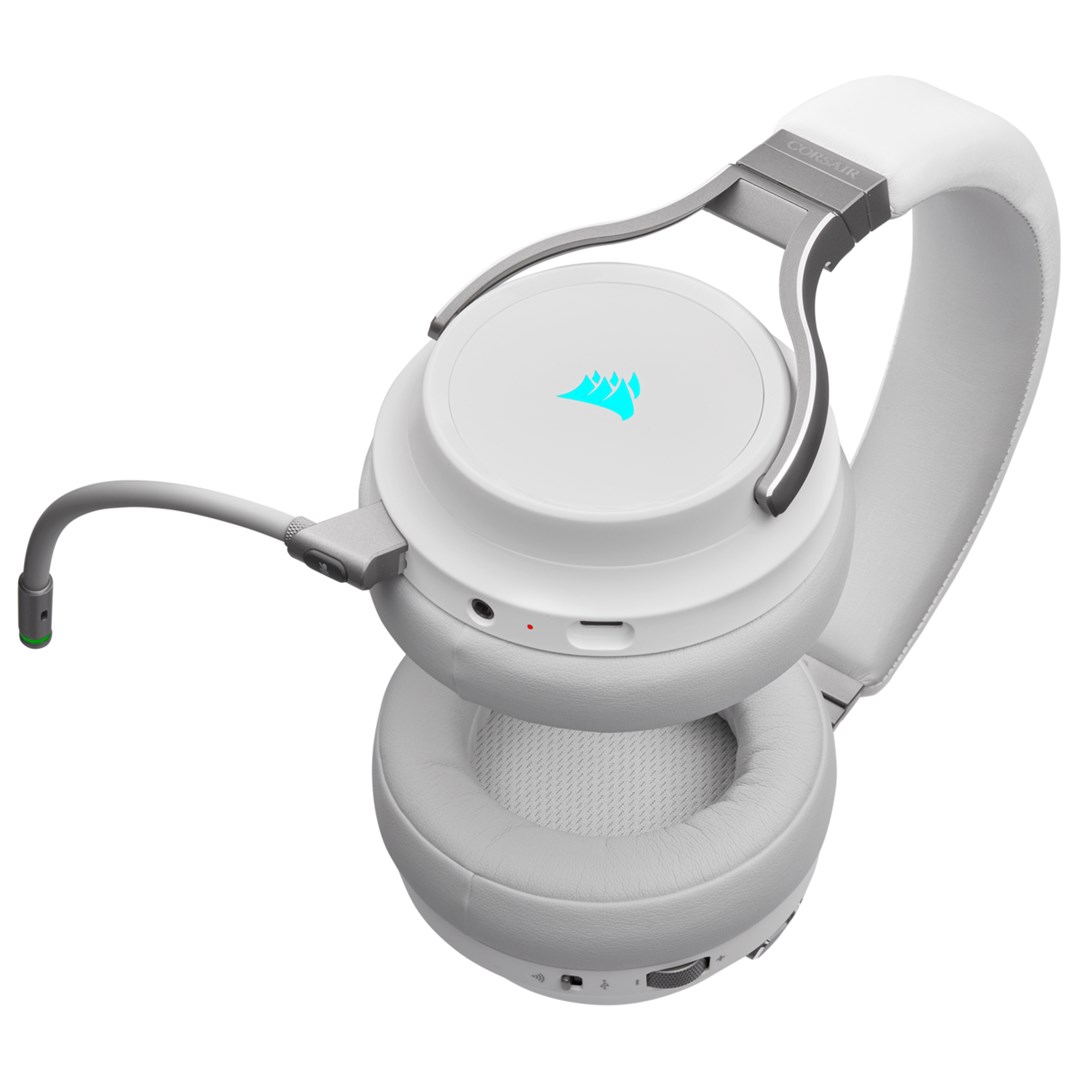 Kufje wireless Corsair Virtuoso RGB, 50mm, 7.1 surround, të bardha