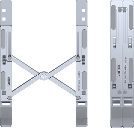 Mbajtëse laptopi Unitek, e palosshme, alumini, ngjyrë argjendi