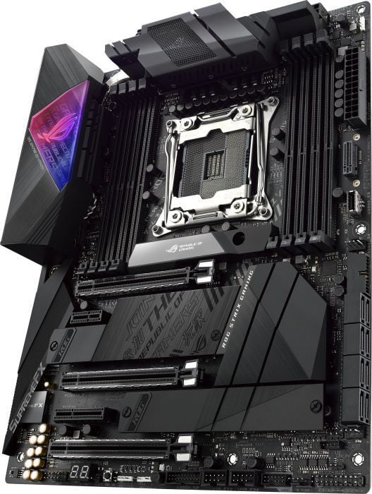 Pllakë amë ASUS ROG STRIX X299-E GAMING II, Intel X299, Socket 2066, 8 slota, Bluetooth, Wi-Fi 5, ATX