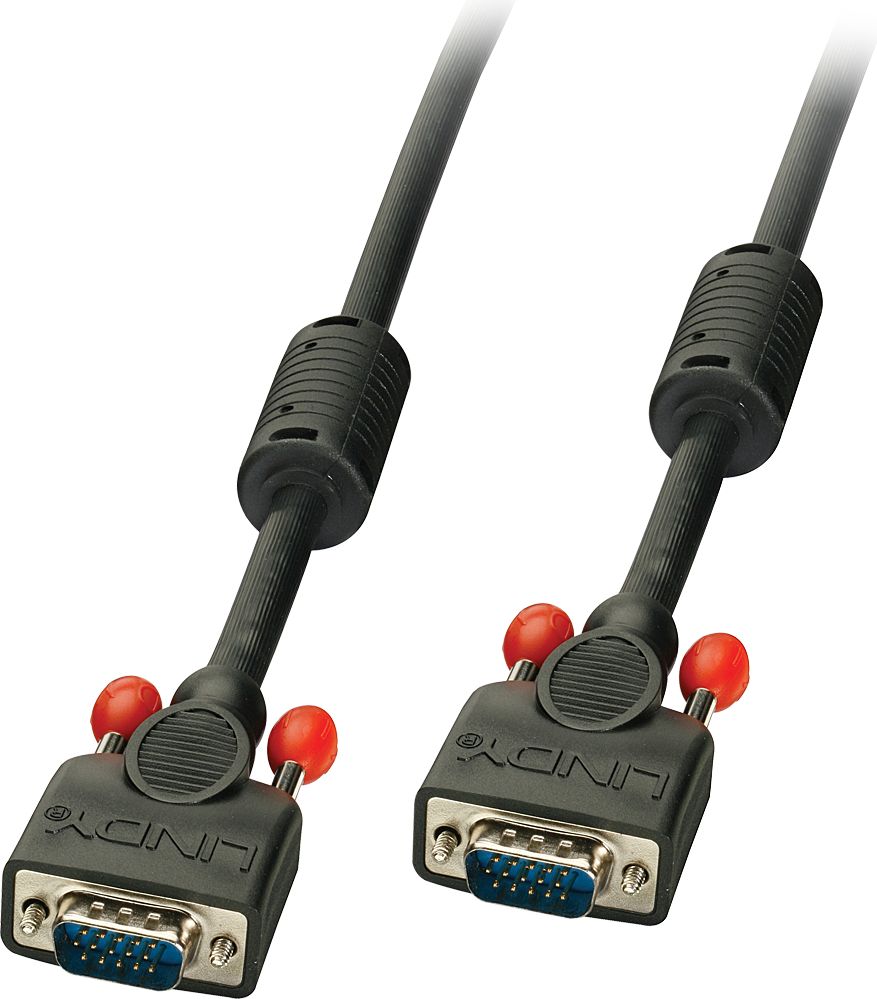Kabllo Lindy D-Sub (VGA) - D-Sub (VGA), 0.5m, e zezë