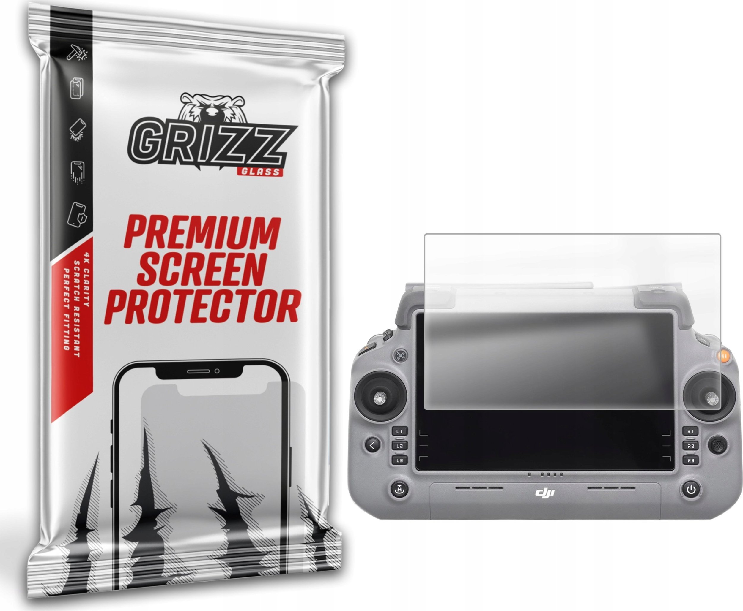 Folie mbrojtëse matte GrizzGlass PaperScreen, për DJI RC Plus 2 Matrice 4 Series, transparente