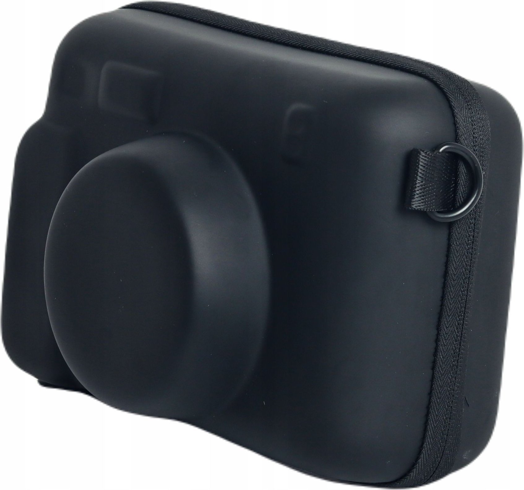 Kuti mbrojtëse e fortë për aparat Fujifilm Instax Wide 400, material PU, me rrip, e zezë