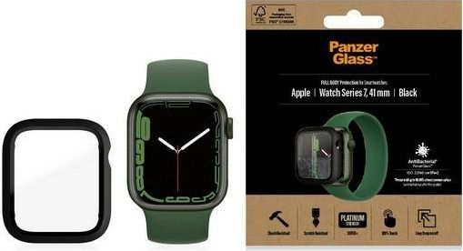 Mbrojtës ekrani PanzerGlass Full Body për Apple Watch 7 41mm, xham i temperuar, i zi