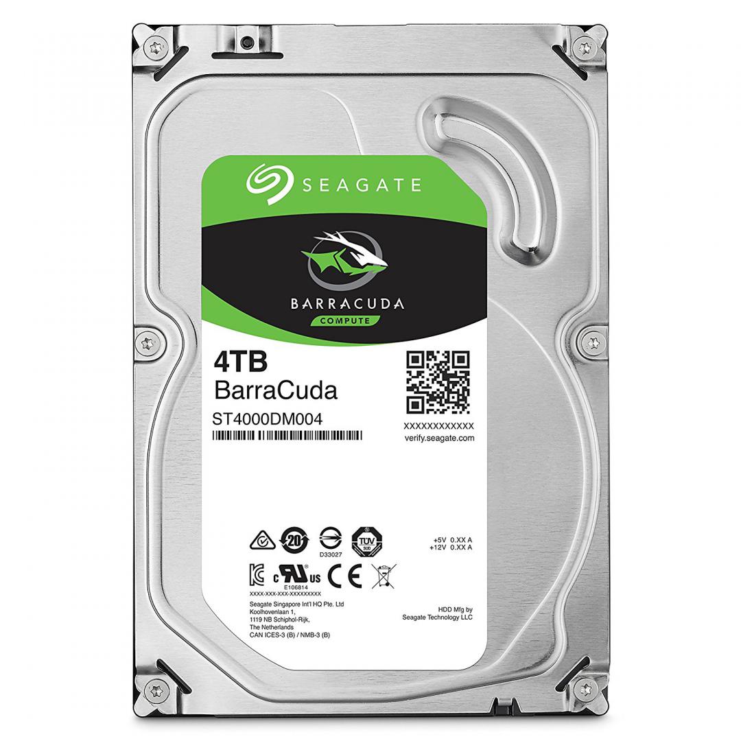 Hard disk i brendshëm Seagate BarraCuda, 4TB, 3.5", SATA 6 Gb/s, 5400 RPM