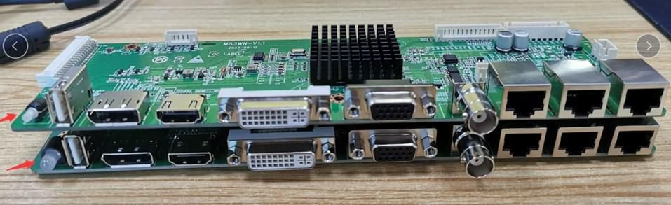 Ekran video wall Ernitec 46", Full HD, 4K në konfigurim 2x2, i zi