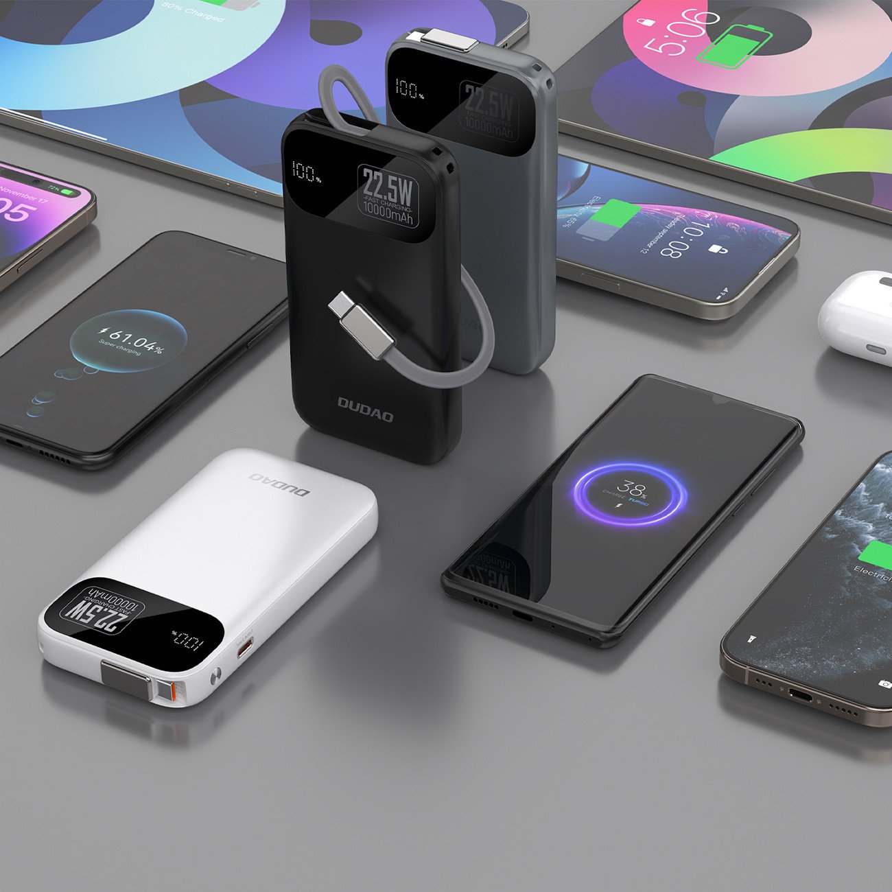 Power bank Dudao K31, 10000mAh, 22.5W PD, e zezë