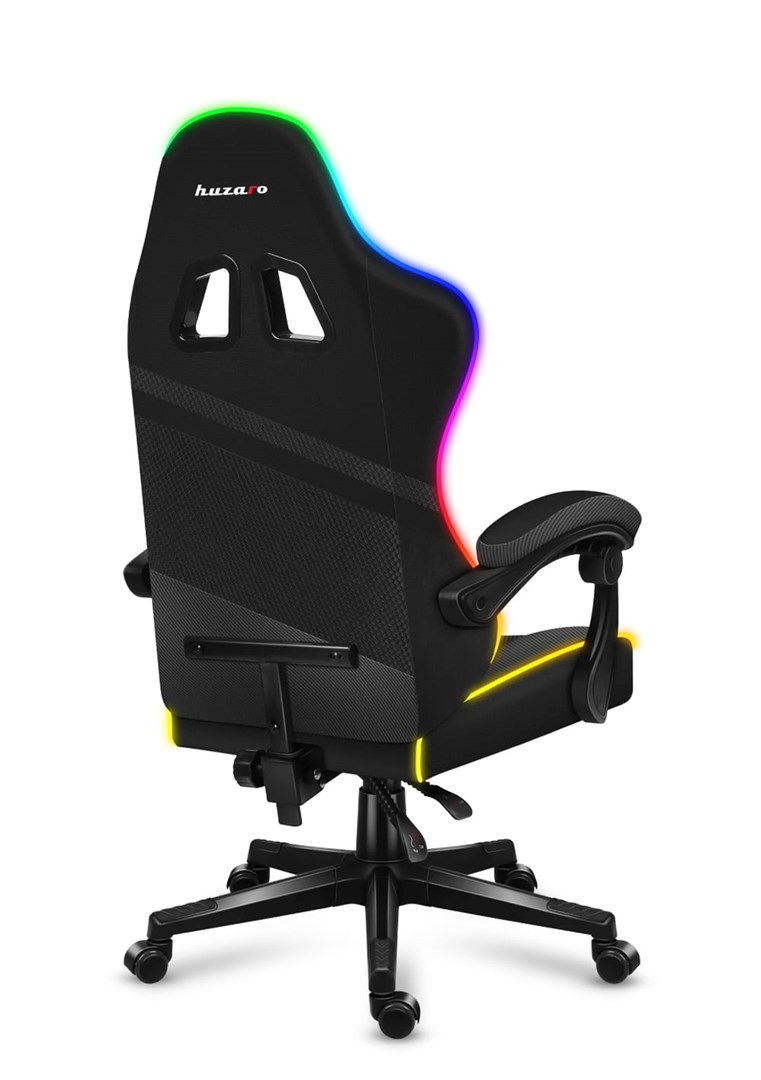 Karrige lojërash Huzaro Force 4.4 RGB, 130kg, e zezë