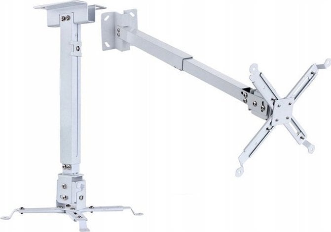 Mbajtëse tavani për projektor Massa, universale, rregullim 12-65 cm, çelik, e bardhë