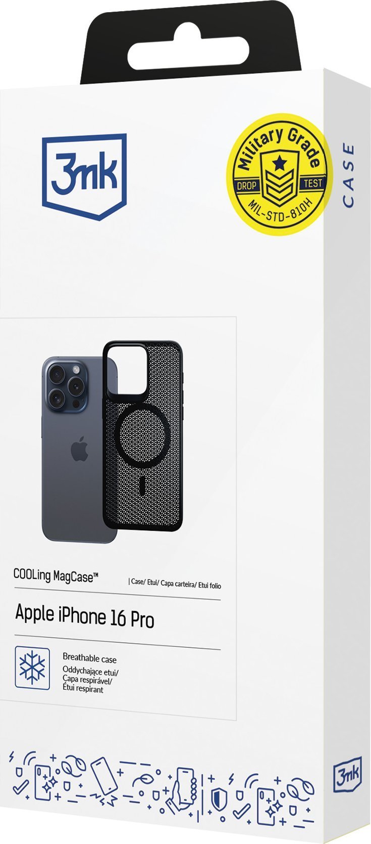 Маска за телефон 3mk COOLing MagCase, MagSafe, антилизгачка, проѕирна