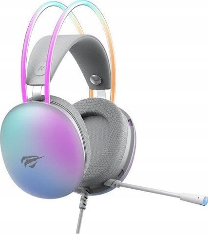 Kufje gaming Havit H2037d, me mikrofon, me dhe pa tela, të bardha