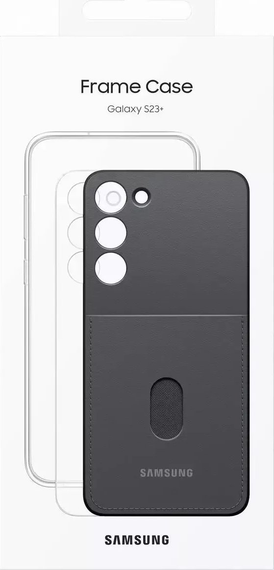 Mbrojtëse telefoni Samsung Frame Case Galaxy S23 Plus, TPU, me xhep për kartela, e zezë