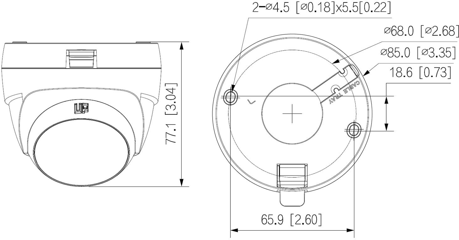 Kamerë e brendshme Dahua Eco Series HAC-T1A21-U-0280B, 2MP, IR 25m, lente 2.8mm